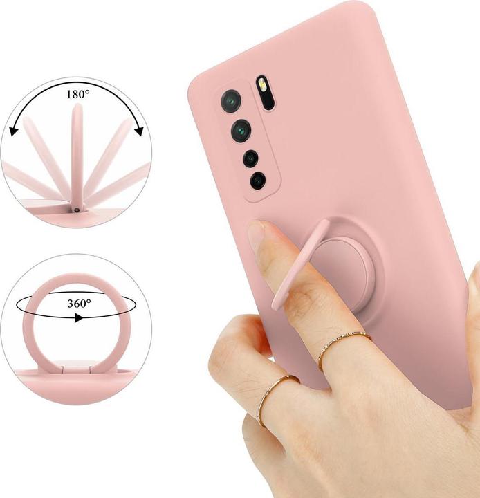 Actual product image Cadorabo Bumper TPU Liquid Ring Silicone Case (Huawei P40 Lite, Huawei Nova 6 SE, Huawei Nova 7i)