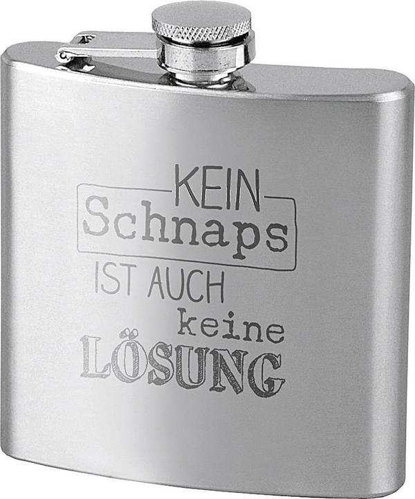 Produktbild Contento Flachmann 'Kein Schnaps...' (180 ml)