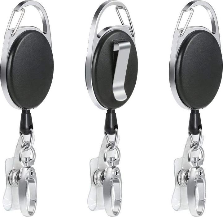 Immagine prodotto Werkstein Anti-Lost Key-Bak Schlüsselanhänger mit Gürtelclip + Kartenhalter 3er Set