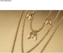 Produktbild Rayher Metall-Mini Anhänger Blatt, gold, 6 Stück (Metall)