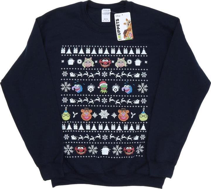 Actual product image Disney Mens The Muppets Christmas Heads Sweatshirt (M)