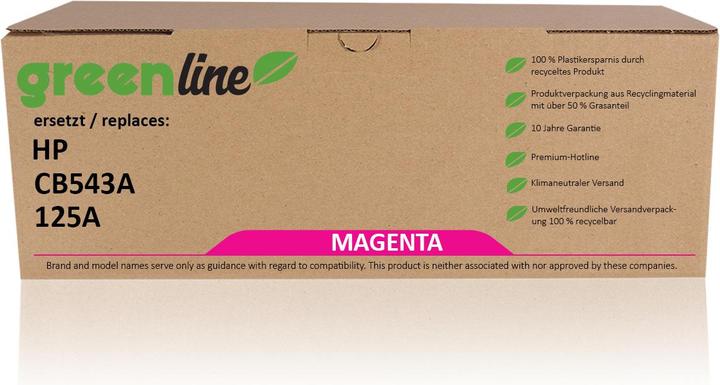 Actual product image Inkadoo Toner greenline replaces HP CB 543 A / 125A toner, magenta magenta (M)