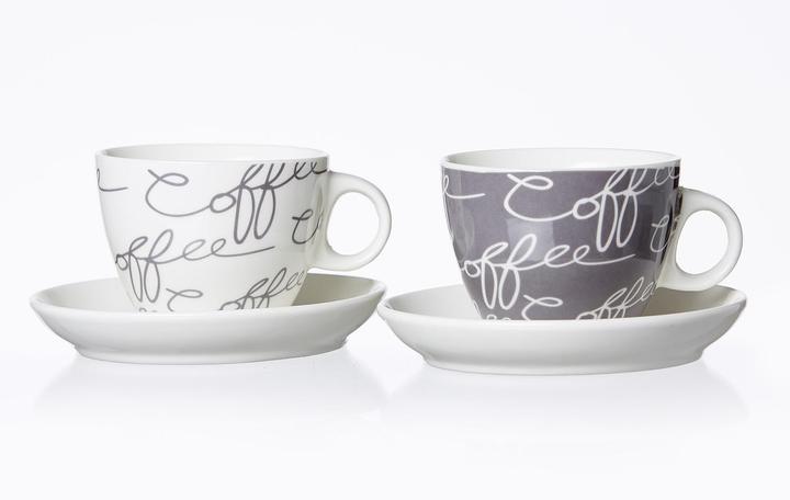 Produktbild Flirt by R&B Cappuccinotasse 'Cornello grey' mit Untere (180 ml, 4 x)