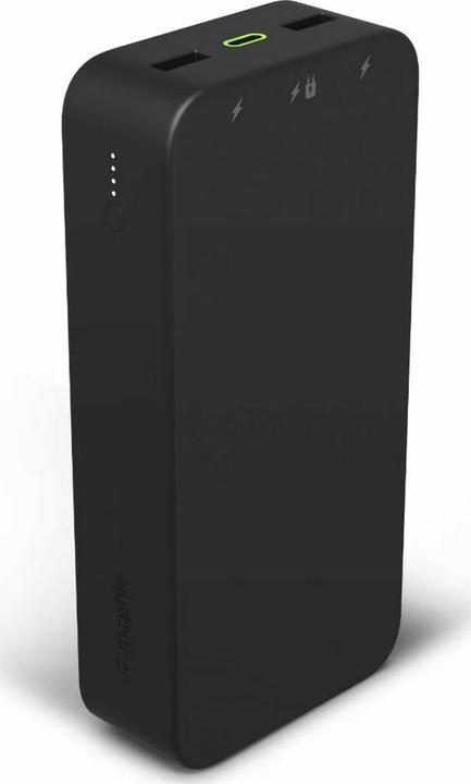 Actual product image mophie PS 20K with PD Black 20W USB C&A (20000 mAh, 20 W)