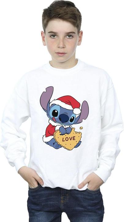 Actual product image Disney Boys Lilo And Stitch Christmas Love Biscuit Sweatshirt (140, 146)