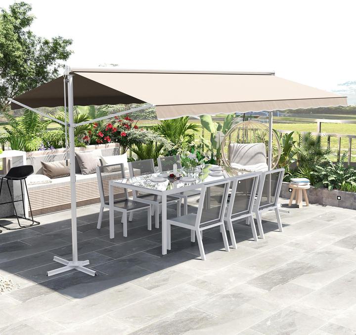Actual product image Outsunny Garden awning with crank (3.42 m)