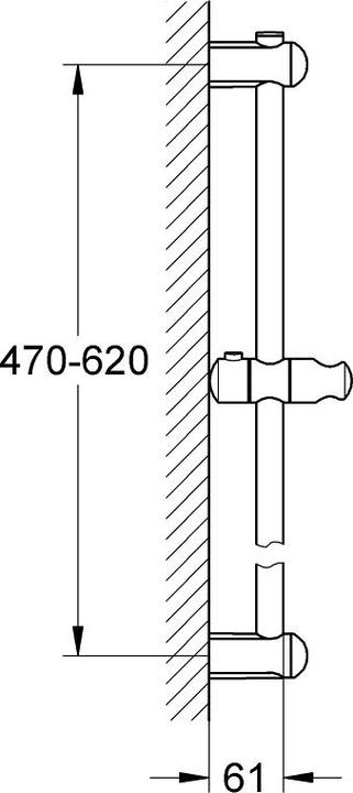 Produktbild Grohe Brausestange EUPHORIA 600mm chr