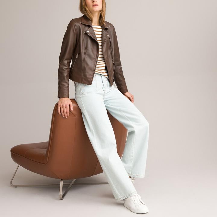 Immagine prodotto La Redoute Collections Giacca in pelle stile motociclista (44)