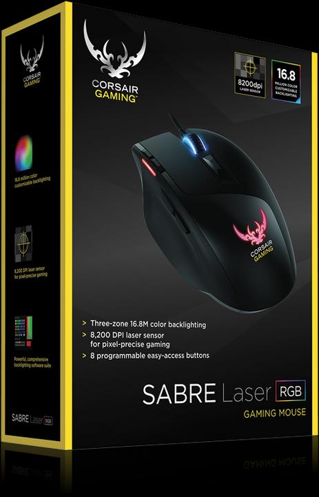 Actual product image Corsair Gaming Sabre RGB, old logo (Cable)
