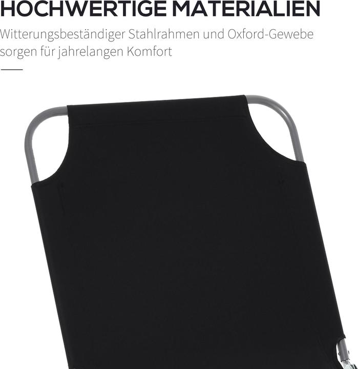Actual product image Outsunny Sun lounger with adjustable backrest (187 cm)