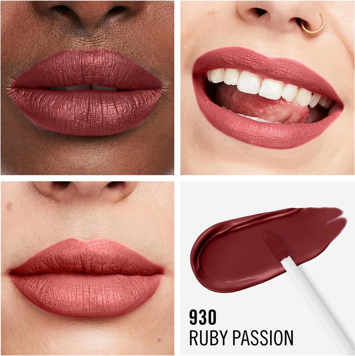Immagine prodotto Rimmel London Colore labbra liquido Mega Matte a lunga durata (930 Passione Rubino)
