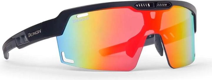 matt black grey-red multi