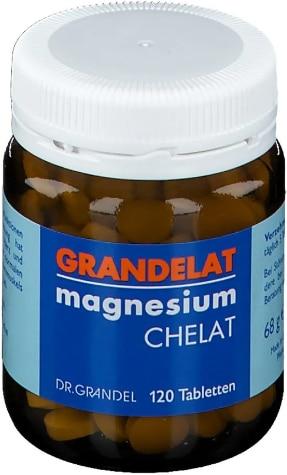 Image du produit Grandelat Magnésium en comprimés chélaté (120pcs) (120 pièce(s), Cachets, 162 g)