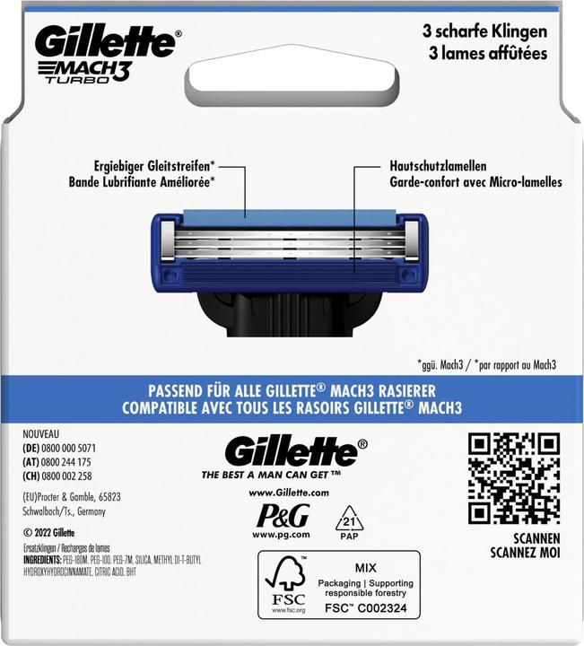 Energy Label Gillette Mach3 (12 x)