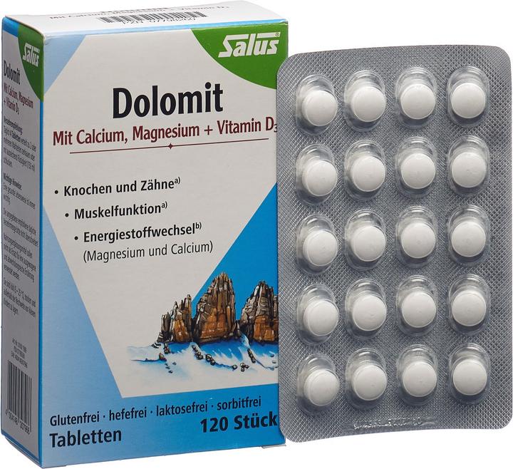 Image du produit Salus Dolomit magnesium calcium vitamin d3 cpr (120 pièce(s), Cachets, 113 g)