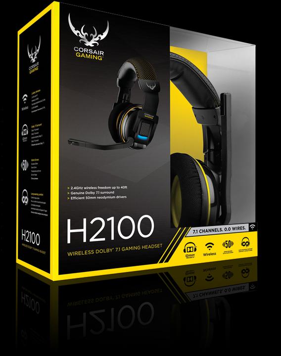 Actual product image Corsair H2100 Wireless Dolby 7.1 Gaming Headset (Wireless)