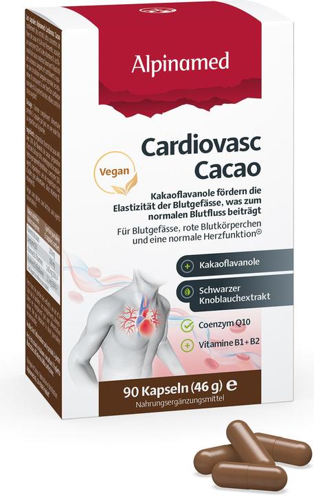 Actual product image Alpinamed Cardiovasc Cacao Caps 90 Capsules (90 Piece, Capsules, 93 g)