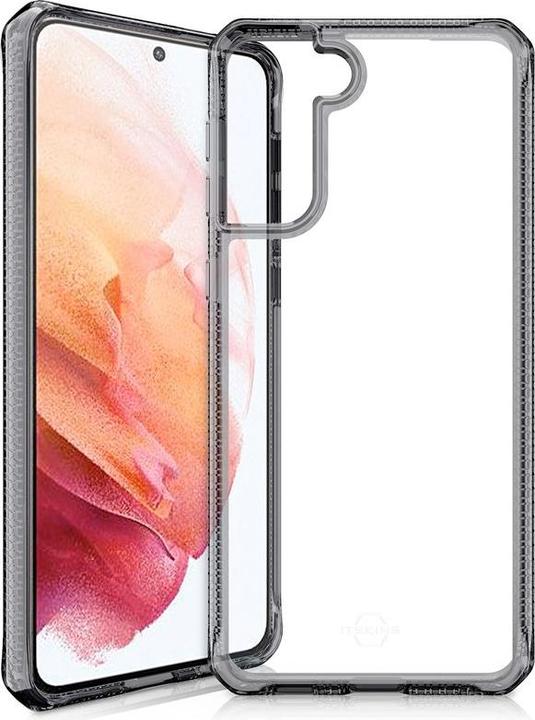 Actual product image Itskins Drop-Protection Cover HYBRID CLEAR black and transparent (Samsung Galaxy S21+)