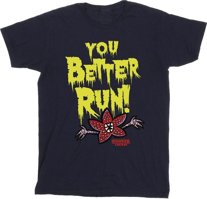 Immagine prodotto Netflix Stranger Things You Better Run Maglietta Uomo (3XL)
