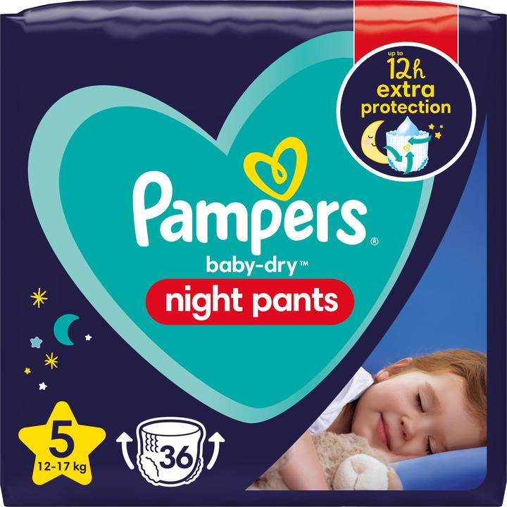 Produktbild Pampers Baby Dry Night Pants (Gr. 5, Tragepack, 36 Stück)