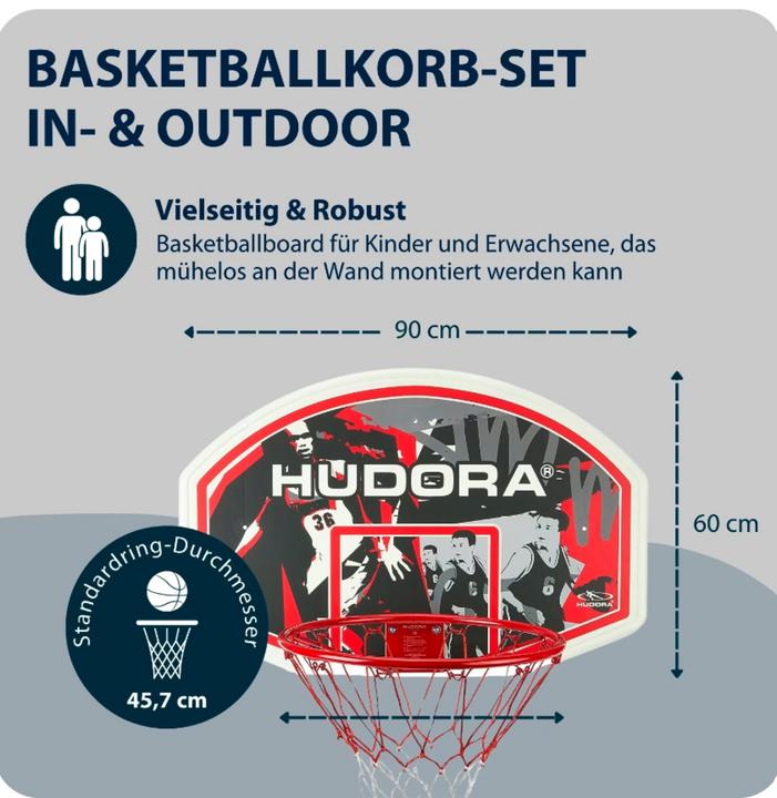 Actual product image Hudora Basketball hoop set indoor/outdoor