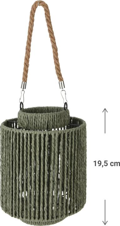 Immagine prodotto Natura Punto Lanterna in materiale naturale con manico, verde (19,5 x 19,5 cm, 1 x)