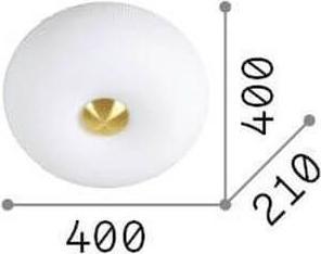 Actual product image Ideal lux ARIZONA GX53 ceiling light 3x ⌀400mm dimmable white warm white 214504 (910 lm, GX53)