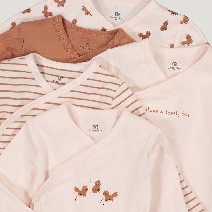 Actual product image La Redoute Collections Pack of 5 First Baby Bodys (86)
