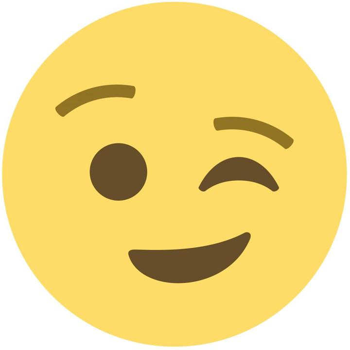 Produktbild Emojione Emoji Winking Face (100 x 100 cm)