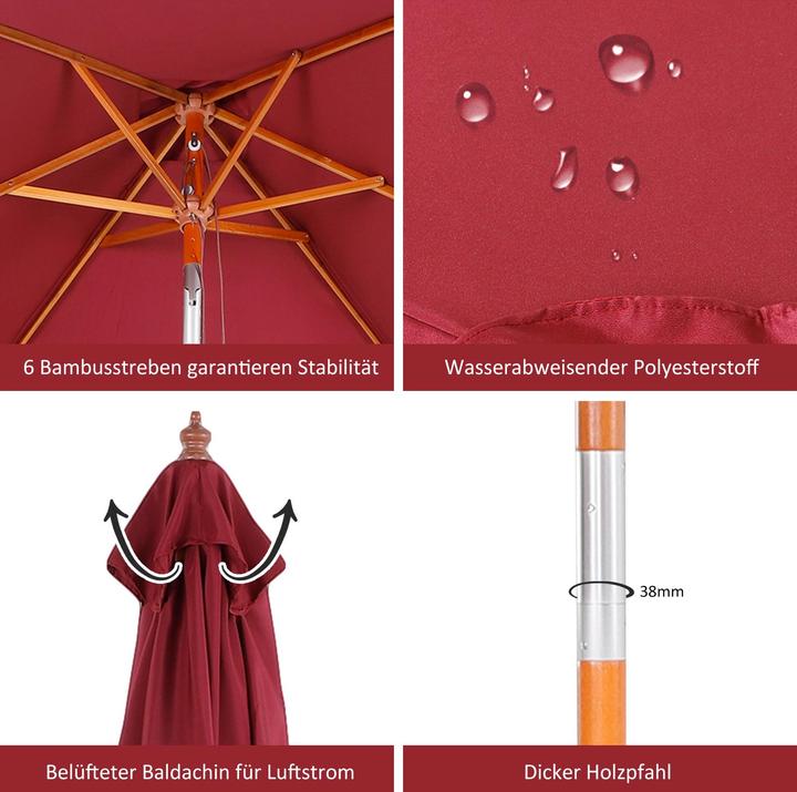 Image du produit Outsunny Parasol pliable (1.50 m)