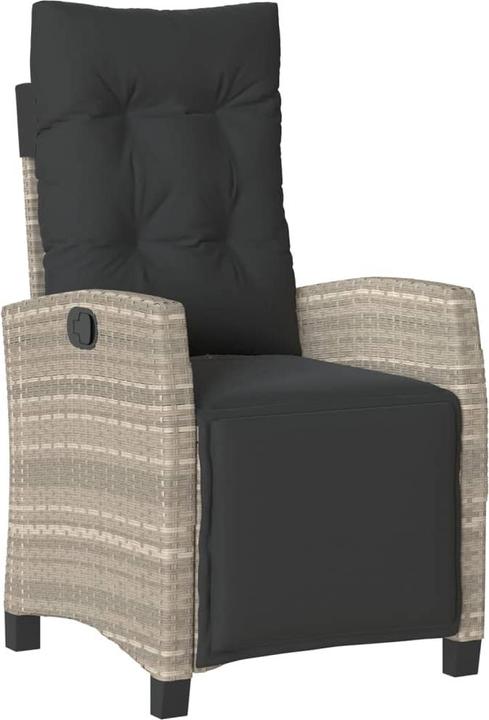 Immagine prodotto VidaXL Mobili da giardino set da pranzo set da giardino gruppo di sedute 7pcs grigio chiaro poly rattan (80 cm)