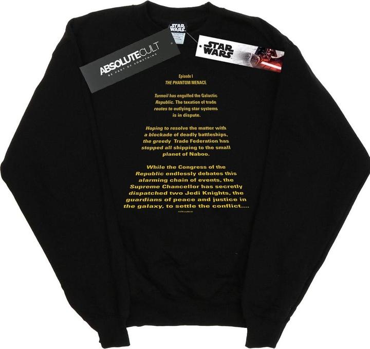 Star Wars The Phantom Menace Opening Crawl Sweatshirt (M)