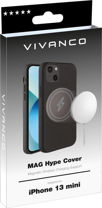 Actual product image Vivanco Mag Hype Cell Phone Protective Case 13.7 cm (5.4" ) Cover Black (Apple iPhone 13 mini)