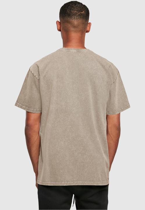 Actual product image Merchcode Valentines Day - Leopard Heart Acid Washed Heavy Oversize Tee - 116975 (XL)