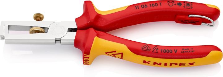 Immagine prodotto Knipex Pinze spelafili con occhiello di fissaggio 1106160TBK (165 mm)