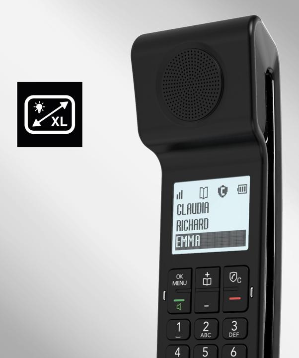 Image du produit Alcatel Epure Iconic noir - Téléphone sans fil DECT facile à utiliser, avec fonction mains libres.