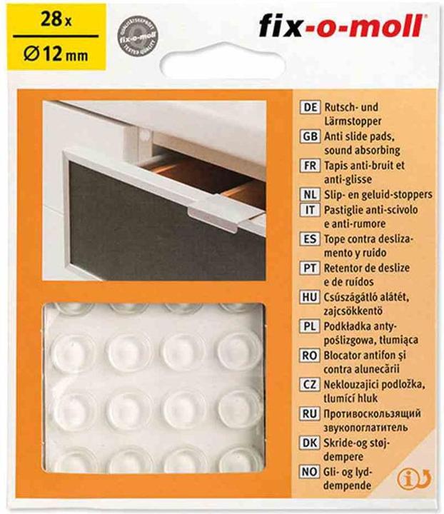 Fix-o-moll Slip and noise stopper 3.2 mm / Ø 12 mm 28 x (28 Piece)