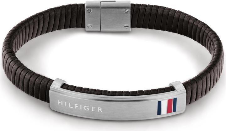 Tommy Hilfiger Flat Braided Armband (19 cm, Leder)