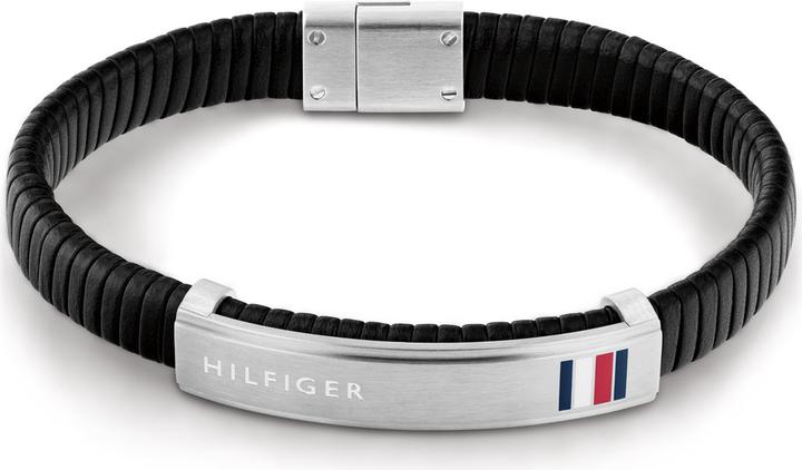 Tommy Hilfiger Flat Braided Armband (19 cm, Leder)