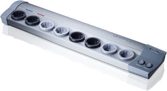 Actual product image Oehlbach Powersocket 907 Anthracite - 8-way HighEnd Schuko power strip