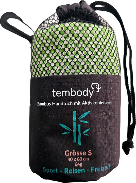 Immagine prodotto Tembo Tembody Bambus Reisehandtuch Grün S