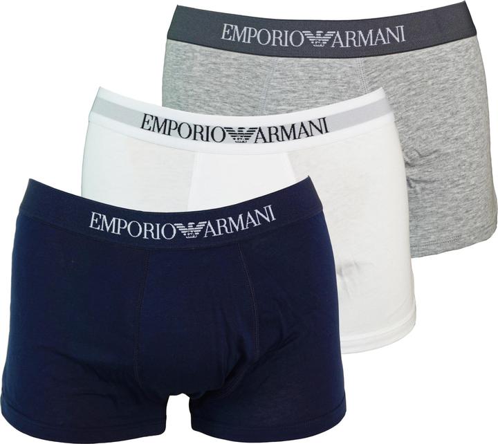 Image du produit Emporio Armani Sous-vêtements Pack 3 Trunk Sous-vêtements pour hommes (S, Lot de 3)