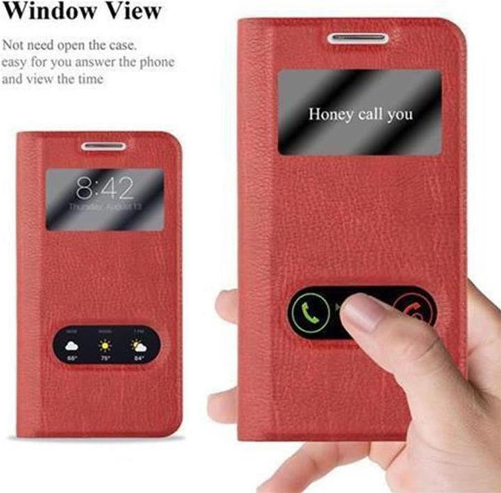 Actual product image Cadorabo Book with View double window cover (Samsung Galaxy S4)