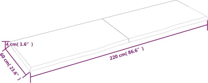 Immagine prodotto VidaXL Saba (220 x 4 x 60 cm)