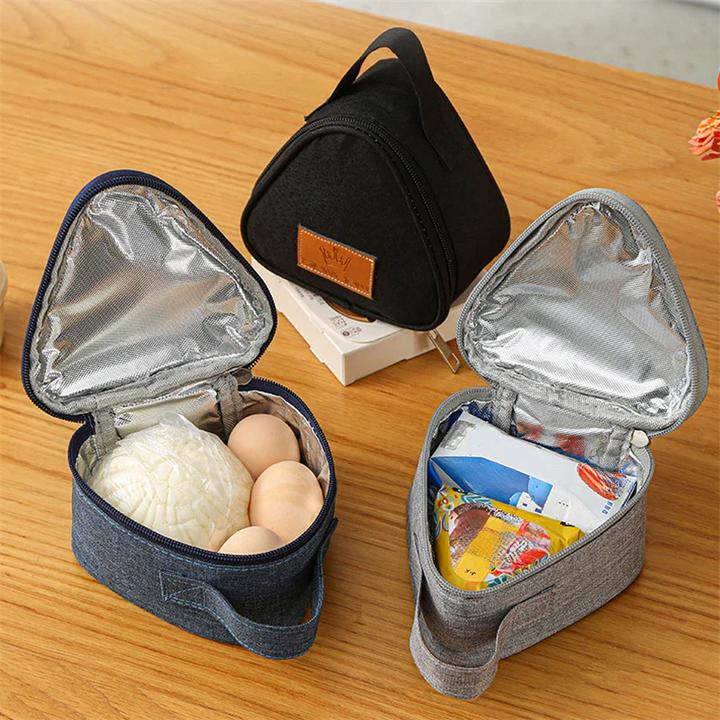 Image du produit Only-Bags.Store Mini sac d'isolation triangulaire Feuille d'aluminium Refroidisseur thermique Déjeuner Tote