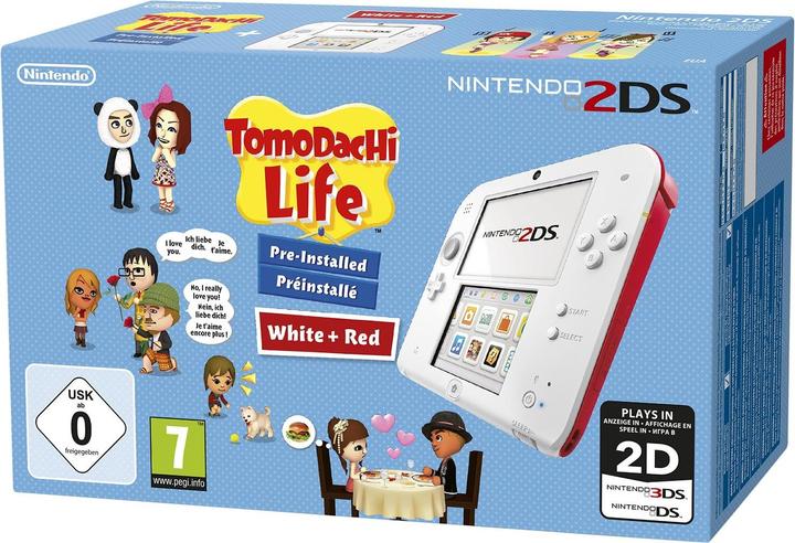 Produktbild Nintendo 2DS, Weiss, inkl. Tomodachi Life