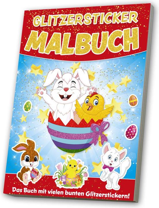 Actual product image Glitter Sticker Colouring Book Colourful World at Easter Time