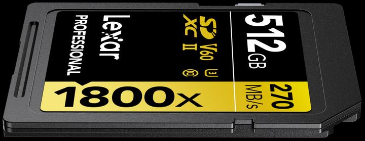 Actual product image Lexar Professional (512 GB, SDXC, U3, UHS-II)