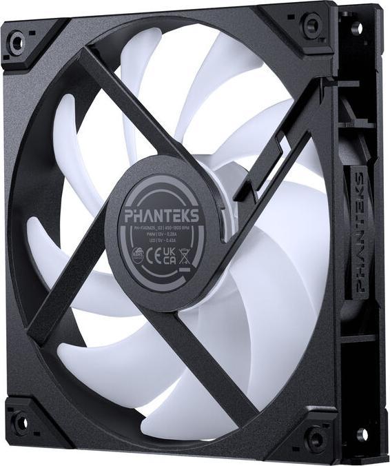 Immagine prodotto Phanteks Ventola M25 Gen2 PWM D-RGB in confezione da 3 pezzi - lama inversa, 140 mm, nera (140 mm, 3 x)