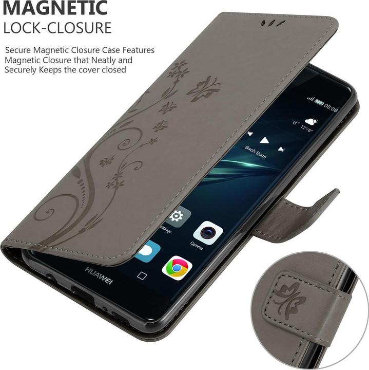 Productafbeelding Cadorabo Bloemen Boekomslag (Huawei P9)